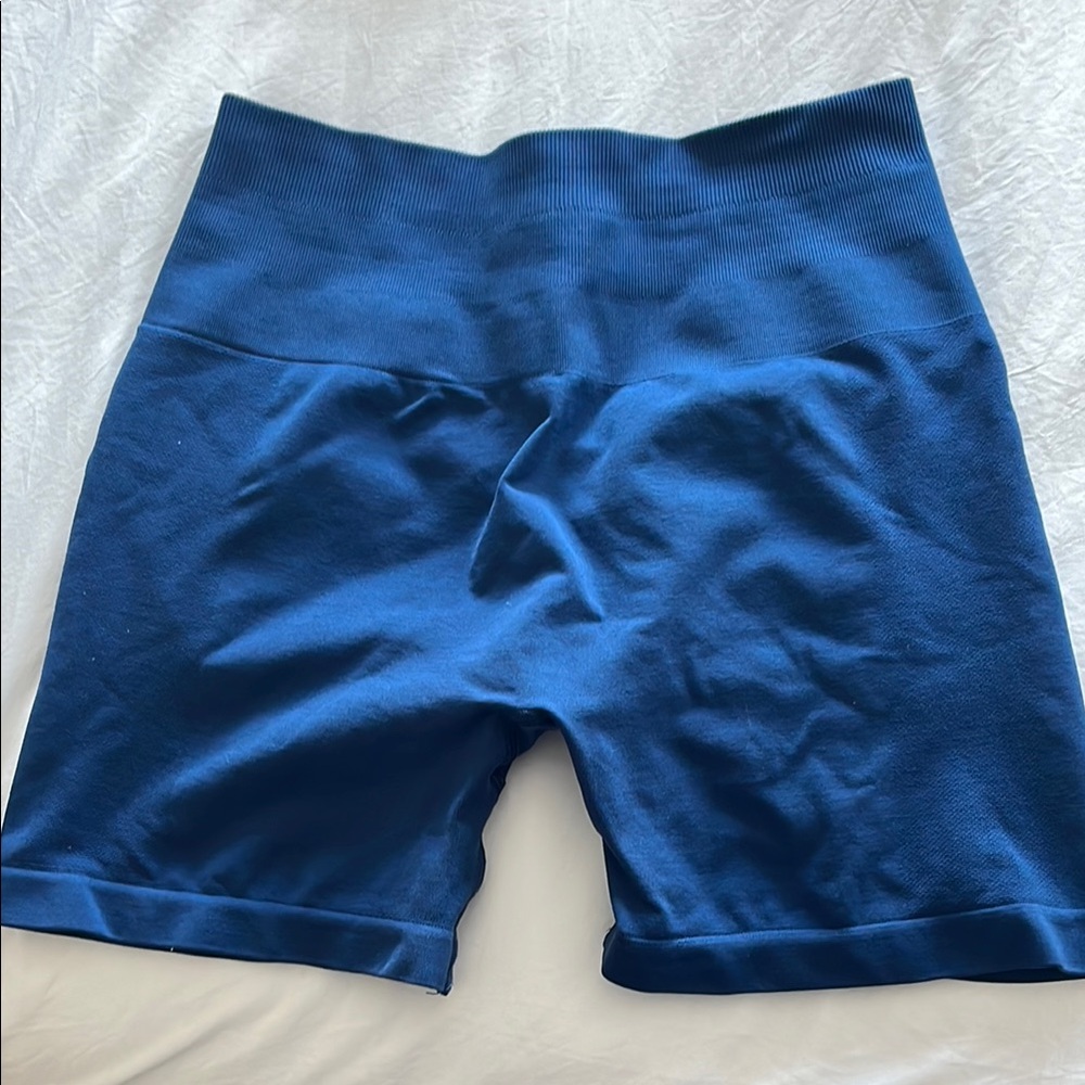 Alphalete Amplify Blue High-Waisted Shorts